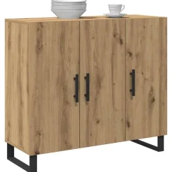 Armoires & Meubles De Rangement-vidaXL Buffet Chêne artisanal 90 x 34 x 80 cm Bois d'ingénierie chêne artisanal