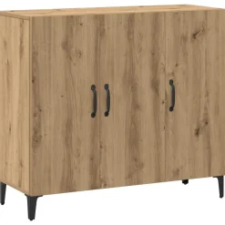 Armoires & Meubles De Rangement-vidaXL Buffet chêne artisanal 90x34x80 cm bois d'ingénierie ch&ecirc;ne artisanal