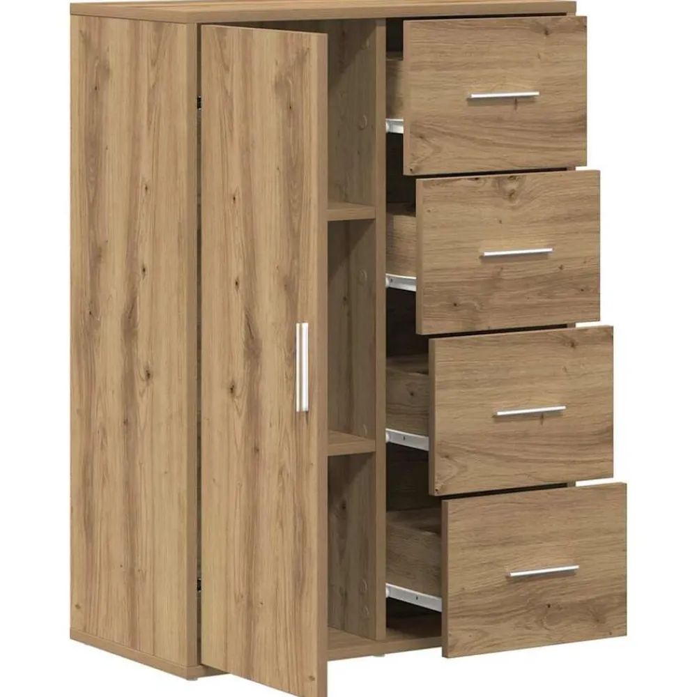 vidaXL Buffet Chêne artisanal 60 x 31 x 84 cm Bois d'ingénierie