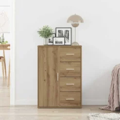 vidaXL Buffet Chêne artisanal 60 x 31 x 84 cm Bois d'ingénierie
