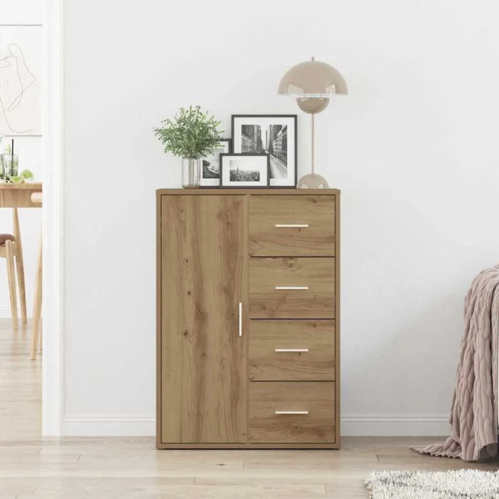vidaXL Buffet Chêne artisanal 60 x 31 x 84 cm Bois d'ingénierie