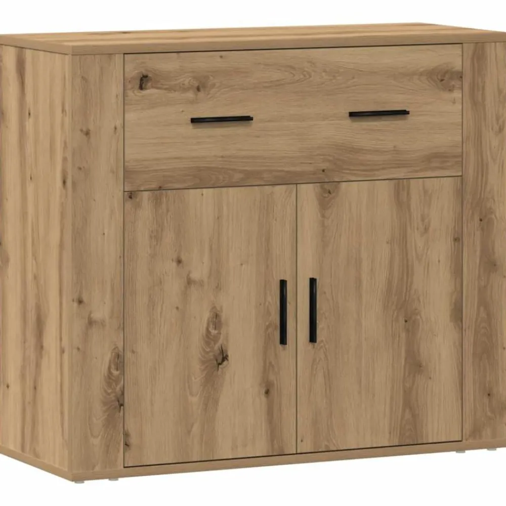 vidaXL Buffet chêne artisanal 80x33x70 cm bois d'ingénierie