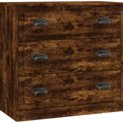 vidaXL Buffet chêne fumé 70x35,5x67,5 cm bois d'ingénierie