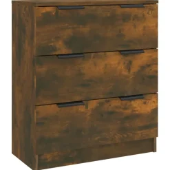 Armoires & Meubles De Rangement-vidaXL Buffet Chêne fumé 60x30x70 cm Bois d'ingénierie Chêne fumé