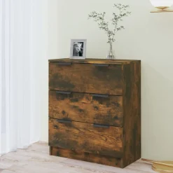 Armoires & Meubles De Rangement-vidaXL Buffet Chêne fumé 60x30x70 cm Bois d'ingénierie Chêne fumé