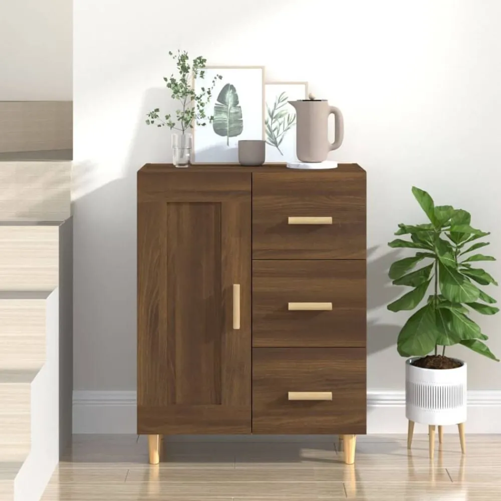 Armoires & Meubles De Rangement-vidaXL Buffet Chêne marron 69,5x34x90 cm Bois d'ingénierie Chêne marron