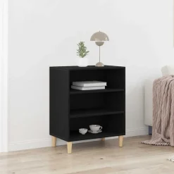 Armoires & Meubles De Rangement-vidaXL Buffet Chêne noir 57 x 35 x 70 cm Bois d'ingénierie Ch&ecirc;ne noir