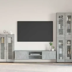 Ensembles De Meubles-vidaXL Buffet FLORIN 55,5 x 29 x 100 cm Bois d'ingénierie Gris béton