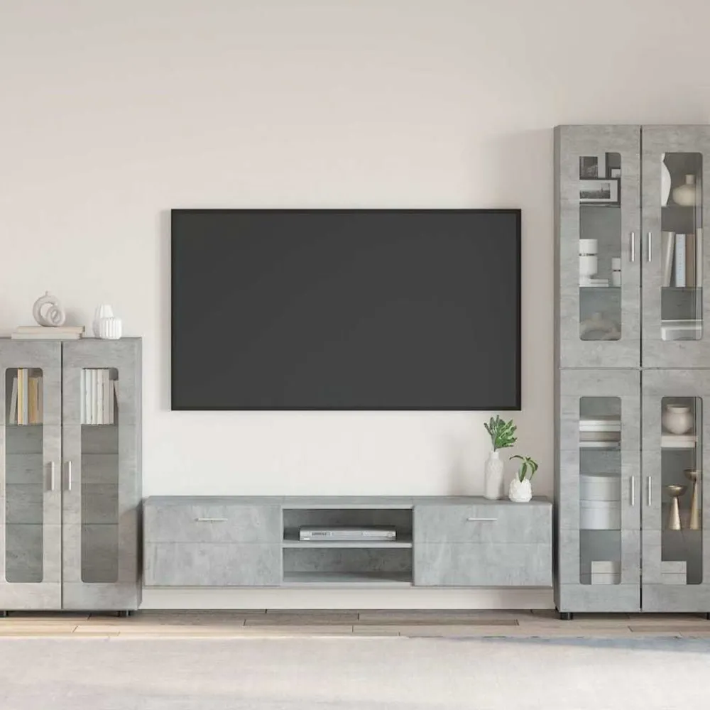 Ensembles De Meubles-vidaXL Buffet FLORIN 55,5 x 29 x 100 cm Bois d'ingénierie Gris béton