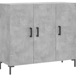 Armoires & Meubles De Rangement-vidaXL Buffet 90x34x80 cm bois d'ingénierie Gris béton