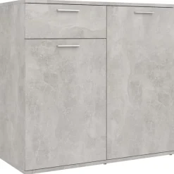 Armoires & Meubles De Rangement-vidaXL Buffet 80x36x75 cm bois d'ingénierie Gris béton