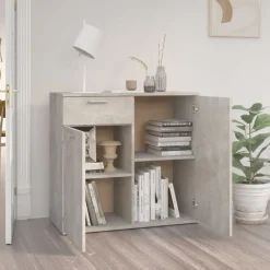 Armoires & Meubles De Rangement-vidaXL Buffet 80x36x75 cm bois d'ingénierie Gris béton