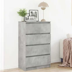 Armoires & Meubles De Rangement-vidaXL Buffet 60x35x98,5 cm Bois d'ingénierie Gris béton