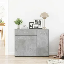 Armoires & Meubles De Rangement-vidaXL Buffet 88x30x70 cm Bois d'ingénierie Gris béton