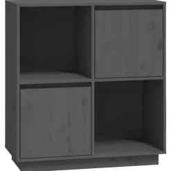 Armoires & Meubles De Rangement-vidaXL Buffet 74x35x80 cm Bois massif de pin Gris