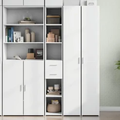 Armoires & Meubles De Rangement-vidaXL Buffet haut 30x42,5x185 cm bois d'ingénierie Blanc