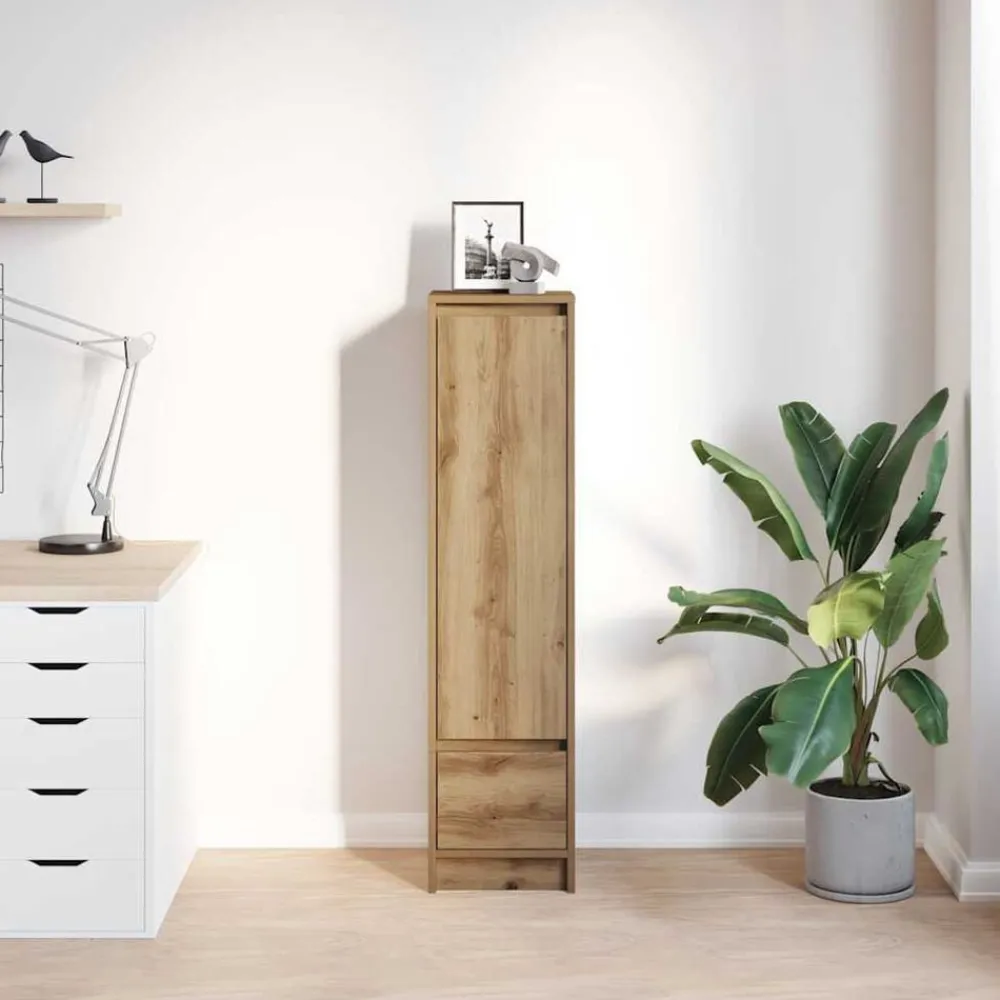 Armoires & Meubles De Rangement-vidaXL Buffet haut chêne artisanal 29,5x34x119,5 cm bois d'ingénierie chêne artisanal