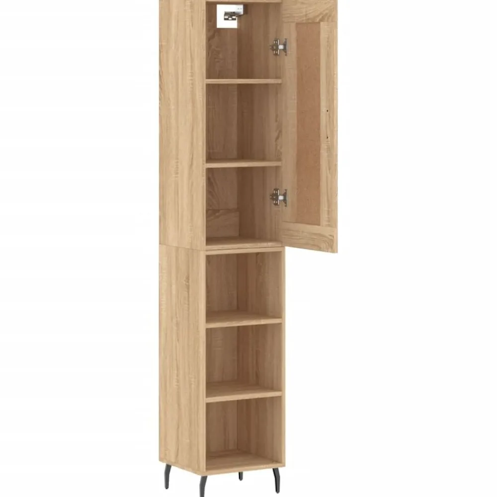 Armoires & Meubles De Rangement-vidaXL Buffet haut Chêne sonoma 34,5x34x180 cm Bois d'ingénierie Chêne sonoma