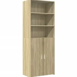 vidaXL Buffet haut chêne sonoma 70x42,5x185 cm bois d'ingénierie