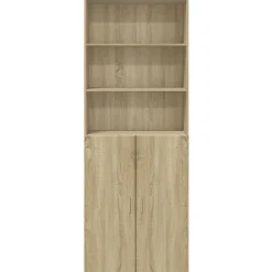 vidaXL Buffet haut chêne sonoma 70x42,5x185 cm bois d'ingénierie
