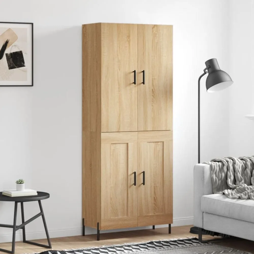 Armoires & Meubles De Rangement-vidaXL Buffet haut Chêne sonoma 69,5x34x180 cm Bois d'ingénierie Chêne sonoma
