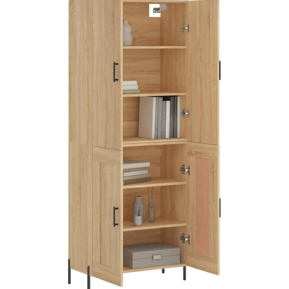 Armoires & Meubles De Rangement-vidaXL Buffet haut Chêne sonoma 69,5x34x180 cm Bois d'ingénierie Chêne sonoma