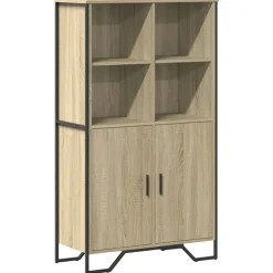Armoires & Meubles De Rangement-vidaXL Buffet haut chêne sonoma 79,5x35,5x137,5 cm bois d'ingénierie Chêne sonoma