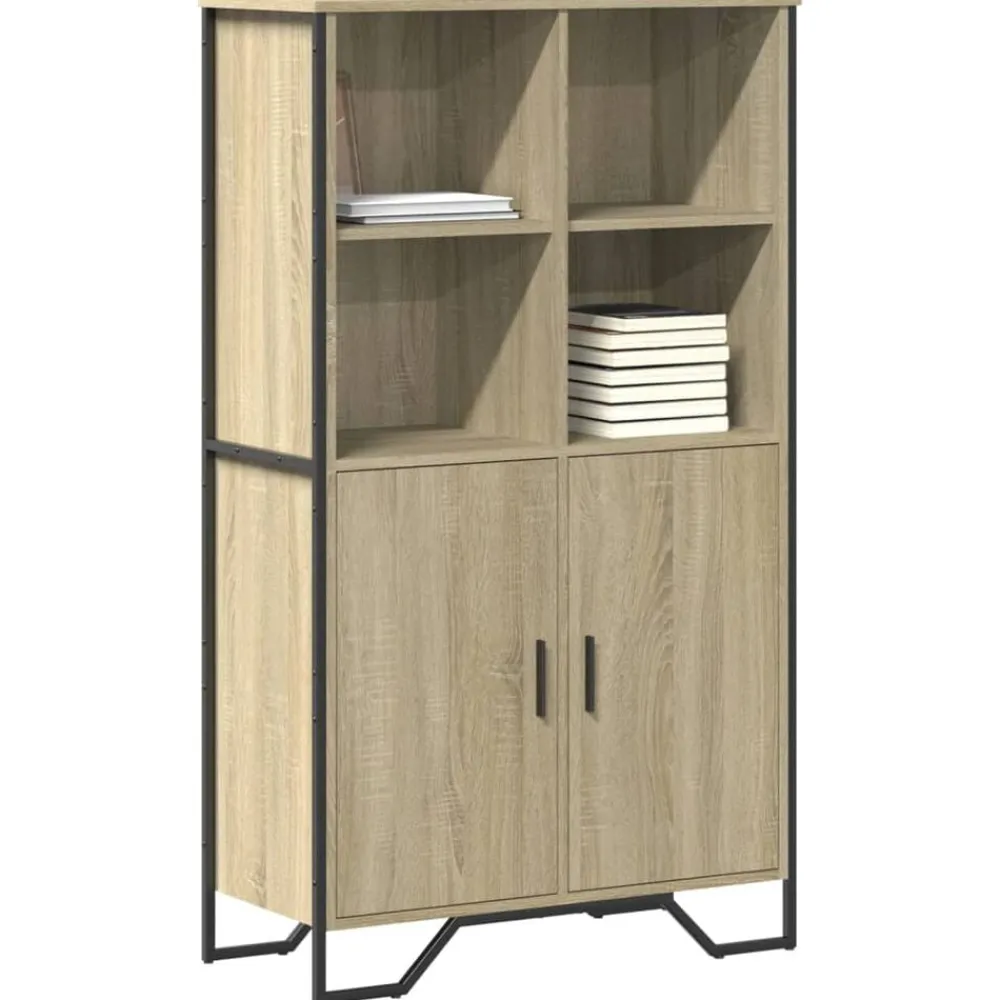 Armoires & Meubles De Rangement-vidaXL Buffet haut chêne sonoma 79,5x35,5x137,5 cm bois d'ingénierie Chêne sonoma