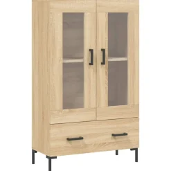 Armoires & Meubles De Rangement-vidaXL Buffet haut chêne sonoma 69,5x31x115 cm bois d'ingénierie Chêne sonoma