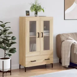 Armoires & Meubles De Rangement-vidaXL Buffet haut chêne sonoma 69,5x31x115 cm bois d'ingénierie Ch&ecirc;ne sonoma
