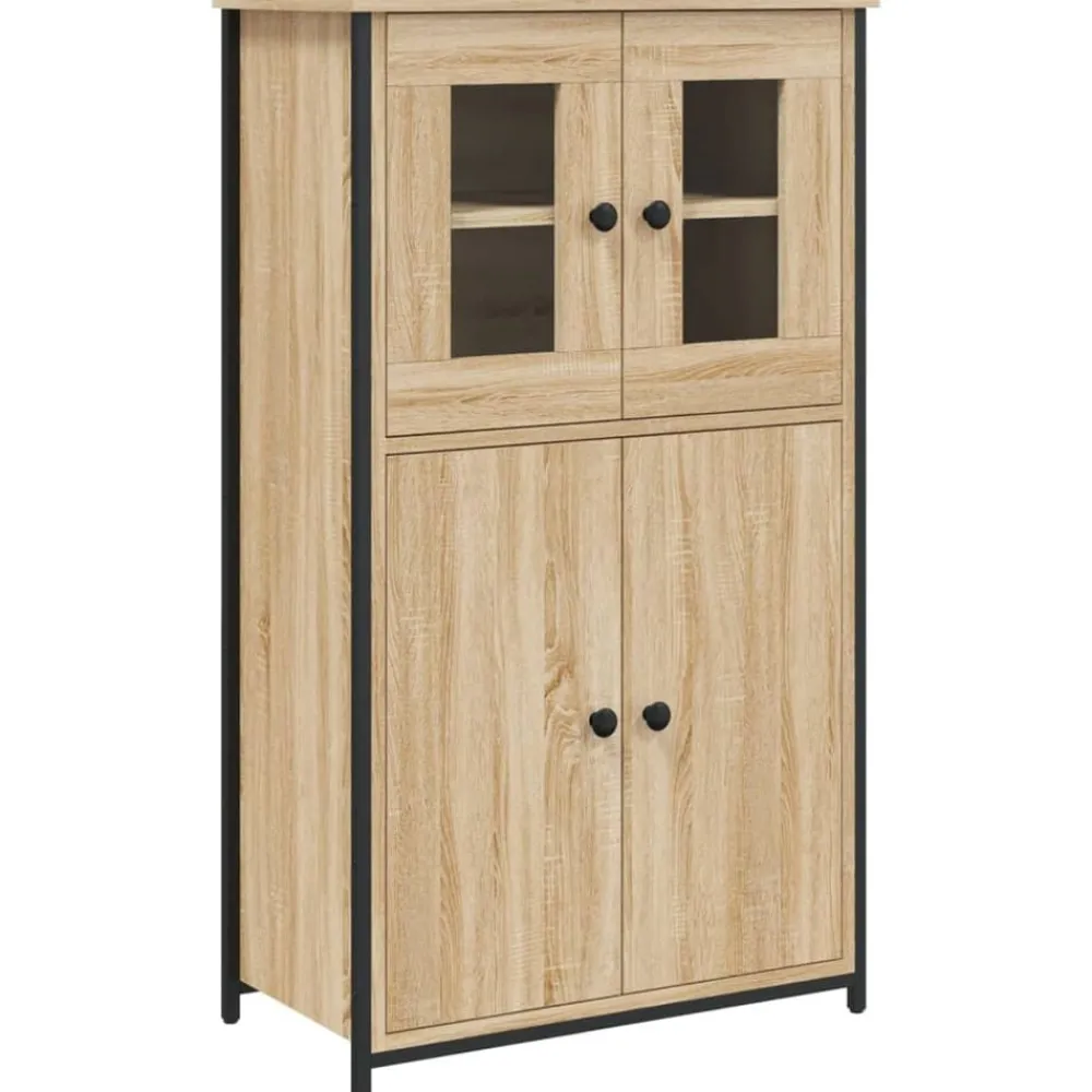 Armoires & Meubles De Rangement-vidaXL Buffet haut chêne sonoma 62x32x106,5 cm bois d'ingénierie Chêne sonoma