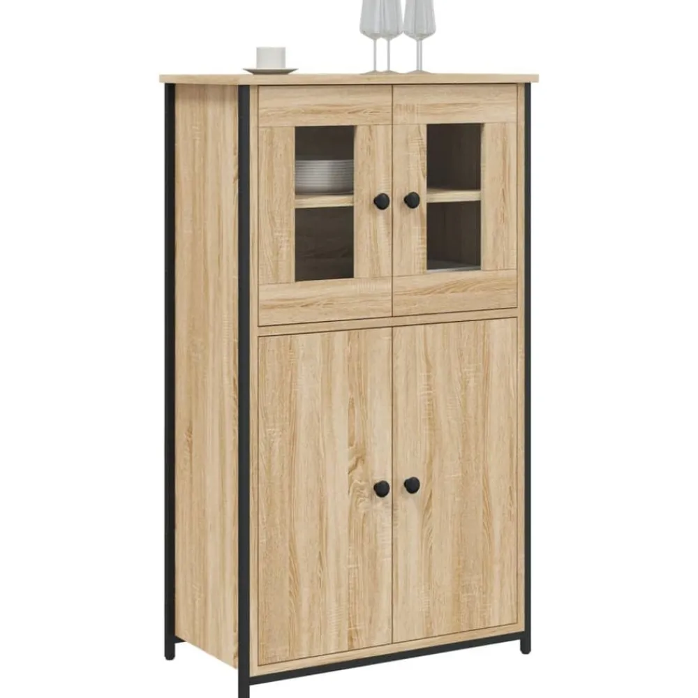 Armoires & Meubles De Rangement-vidaXL Buffet haut chêne sonoma 62x32x106,5 cm bois d'ingénierie Chêne sonoma