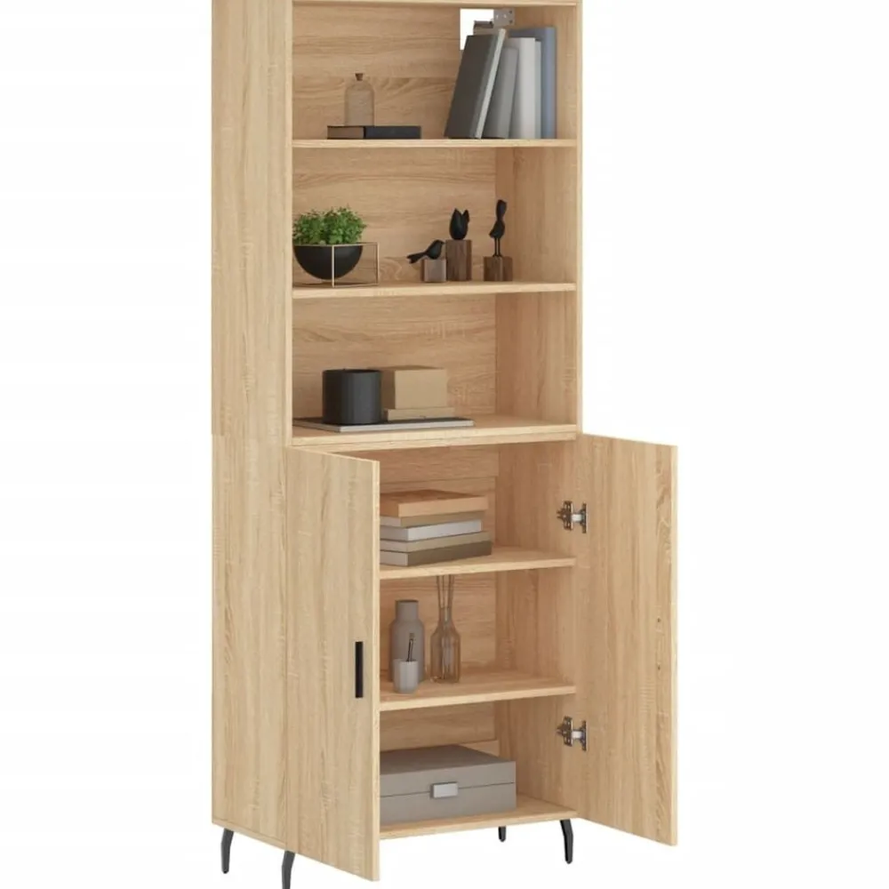 Armoires & Meubles De Rangement-vidaXL Buffet haut Chêne sonoma 69,5x34x180 cm Bois d'ingénierie Chêne sonoma