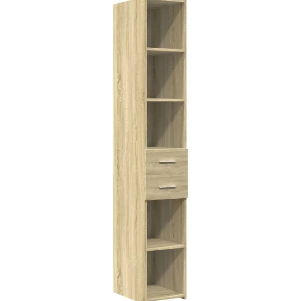 Armoires & Meubles De Rangement-vidaXL Buffet haut chêne sonoma 30x42,5x185 cm bois d'ingénierie Chêne sonoma