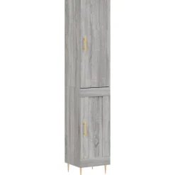 Armoires & Meubles De Rangement-vidaXL Buffet haut 34,5x34x180 cm Bois d'ingénierie Sonoma gris