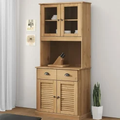 vidaXL Buffet haut VIGO 78x40x175 cm bois massif de pin
