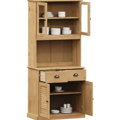 vidaXL Buffet haut VIGO 78x40x175 cm bois massif de pin