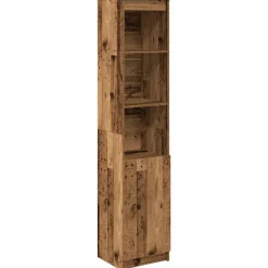 vidaXL Buffet haut 37,5x35x180 cm bois d'ingénierie