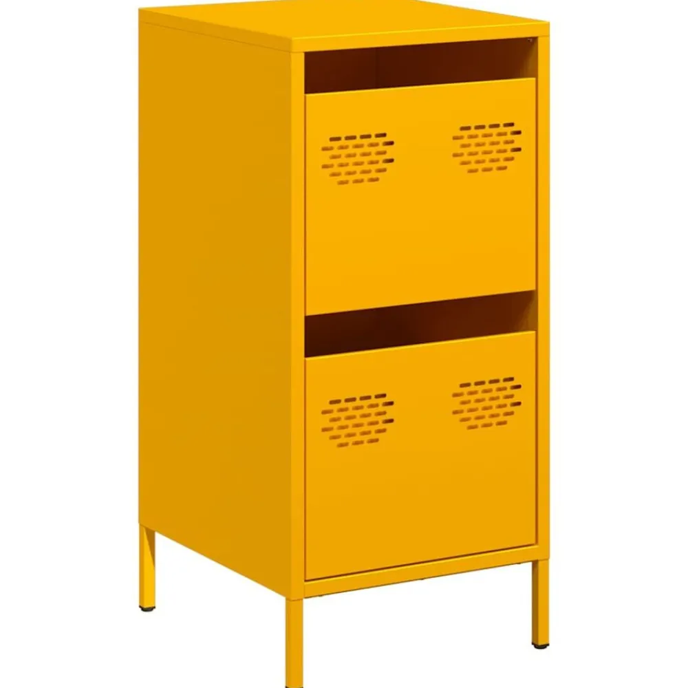 vidaXL Buffet moutarde 35x39x73,5 cm acier laminé à froid