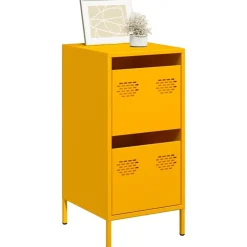 vidaXL Buffet moutarde 35x39x73,5 cm acier laminé à froid