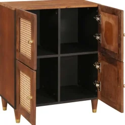 vidaXL Buffet Marron 60 x 33,5 x 75 cm Bois de mangue massif