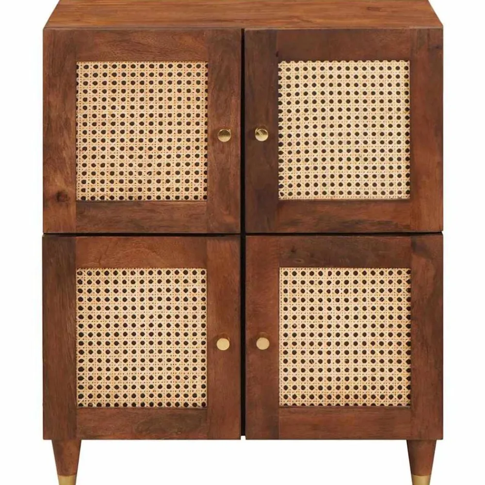 vidaXL Buffet Marron 60 x 33,5 x 75 cm Bois de mangue massif