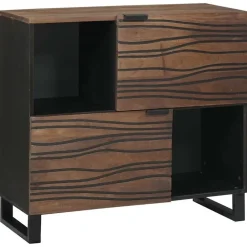 vidaXL Buffet Marron 80 x 33 x 75 cm bois de manguier massif