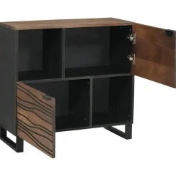 vidaXL Buffet Marron 80 x 33 x 75 cm bois de manguier massif
