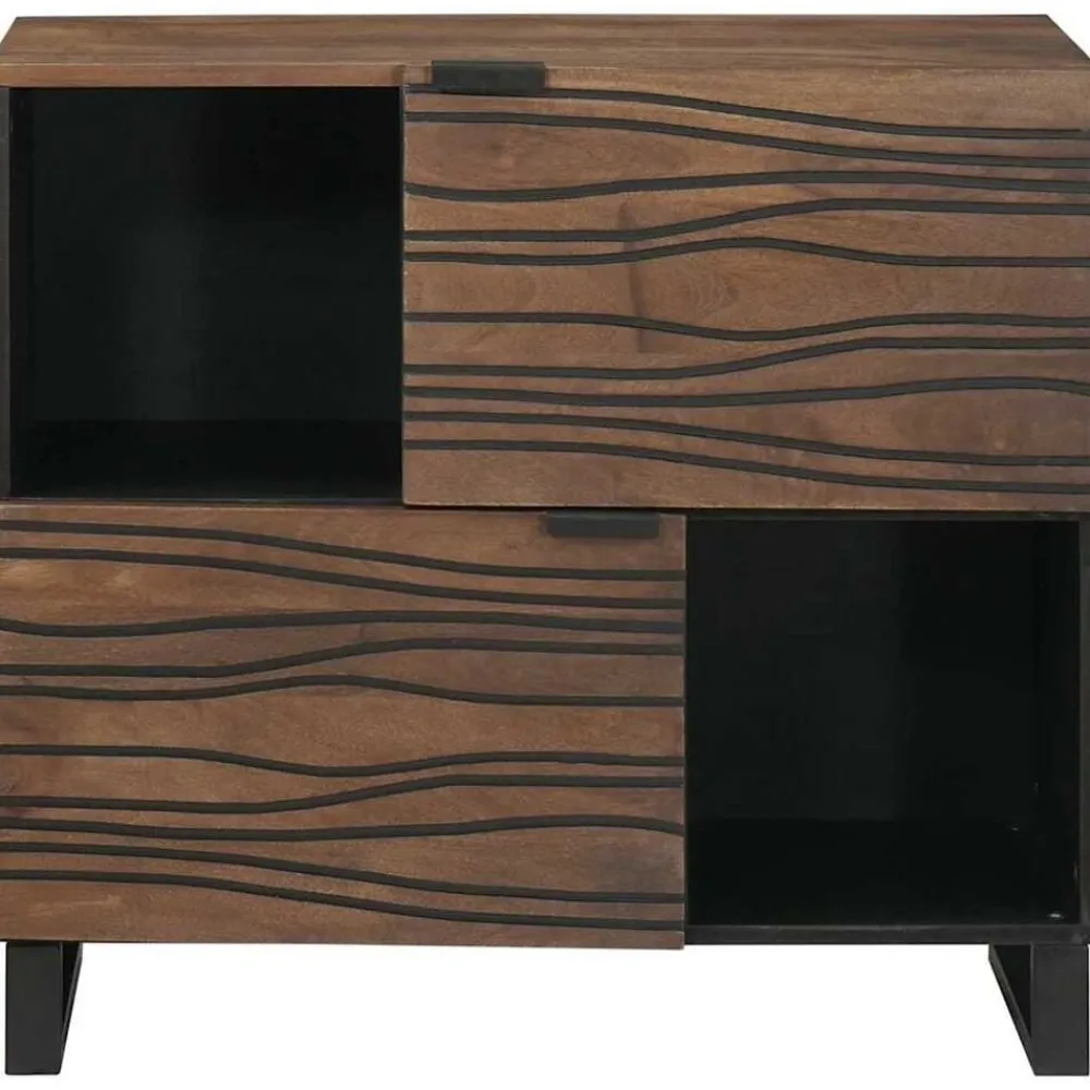 vidaXL Buffet Marron 80 x 33 x 75 cm bois de manguier massif