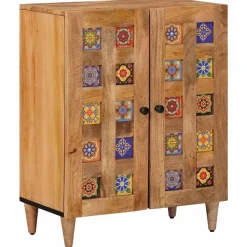 vidaXL Buffet 60 x 33 x 75 cm Bois de mangue massif