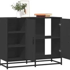 Armoires & Meubles De Rangement-vidaXL Buffet 92x35x76 cm bois d’ingénierie Noir