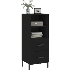 Armoires & Meubles De Rangement-vidaXL Buffet 34,5x34x90 cm Bois d'ingénierie Noir