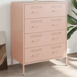 Armoires & Meubles De Rangement-vidaXL Buffet 68x39x89 cm acier Rose