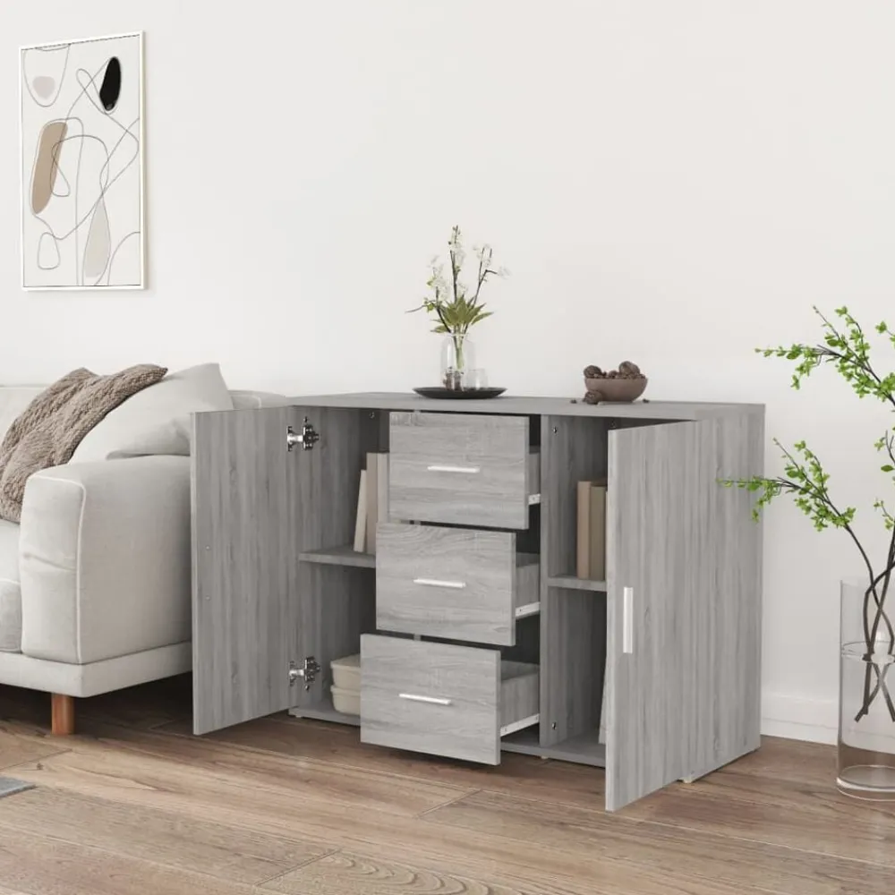 vidaXL Buffet 91x29,5x65 cm Bois d'ingénierie